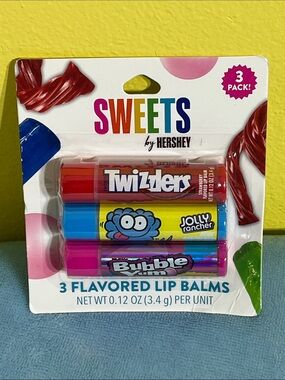 Hershey Candy Flavored Lip Balm, 3-pk, Twizzlers, Jolly Rancher, Bubble Yum
